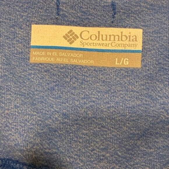 Columbia Women's Blue Cotton Blend Knit Open Front Long Sleeve Cardigan Size L - Picture 3 of 5